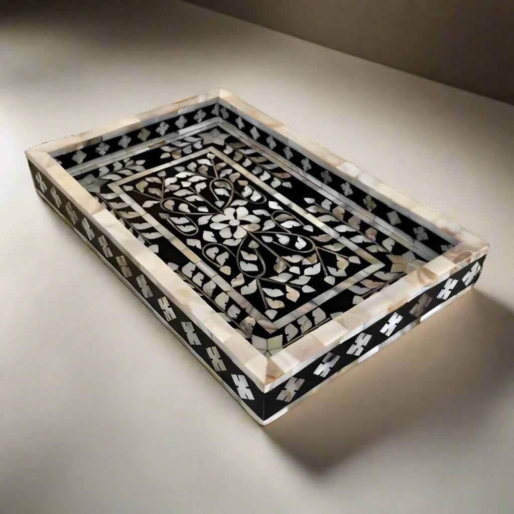 Mother of pearl inlay Rectangle Serving Tray