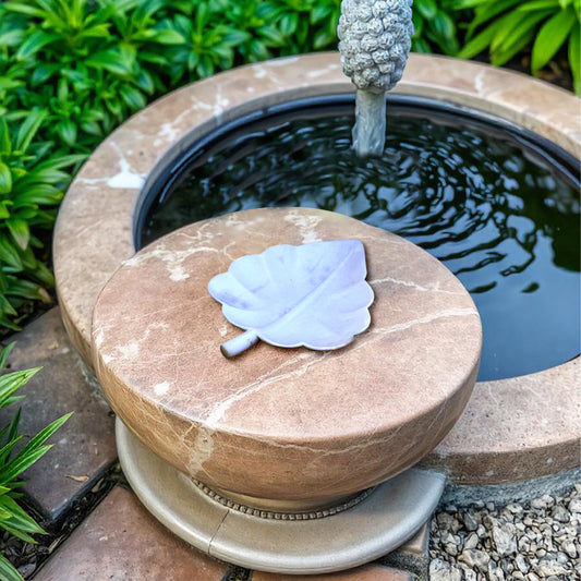 Hand-Carved White Marble Leaf Bowl – Elegant Multi-Purpose Decorative Dish for Home & Festive Décor