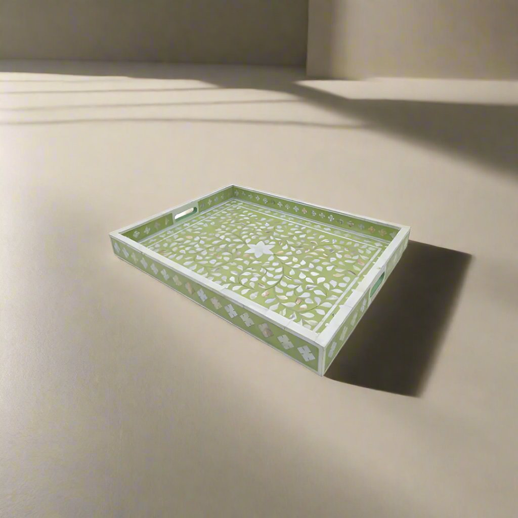 Mother of pearl inlay Rectangle Serving Tray
