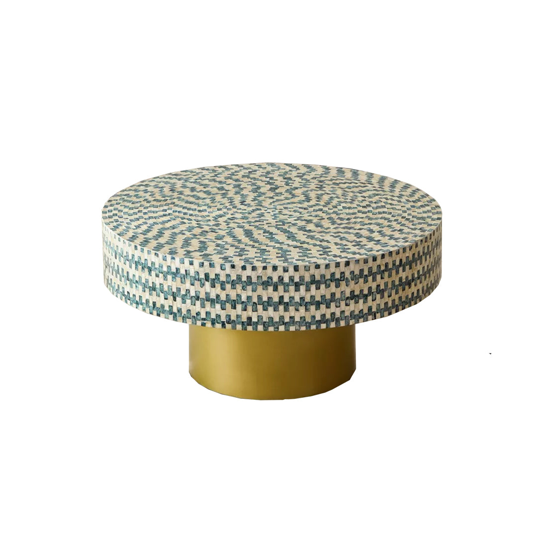 Handmade Customized Beautiful Mother of Pearl Round Coffee table