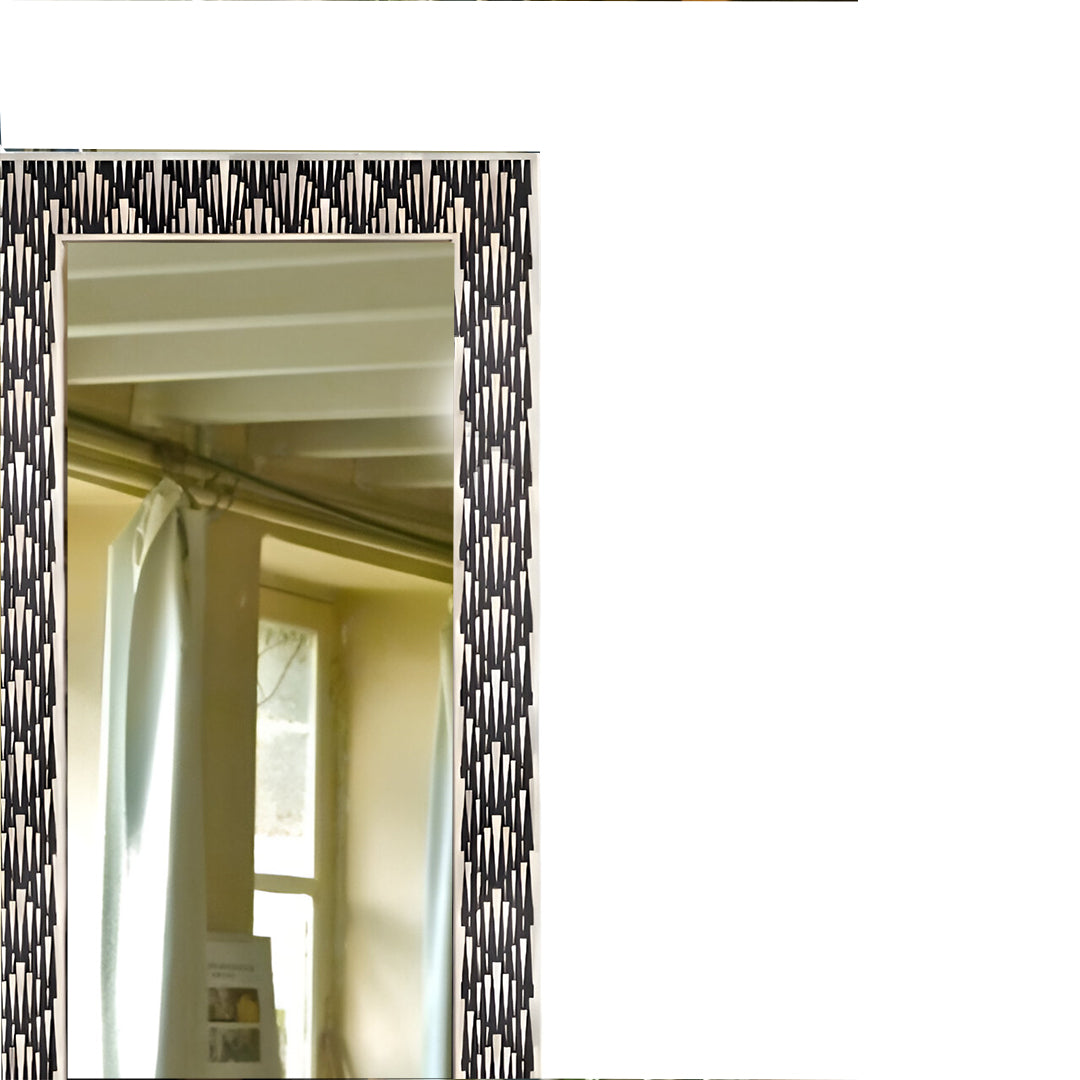 Handmade Bone Inlay Mirror Frame Kitkat Pettren with Complimentary Mirror