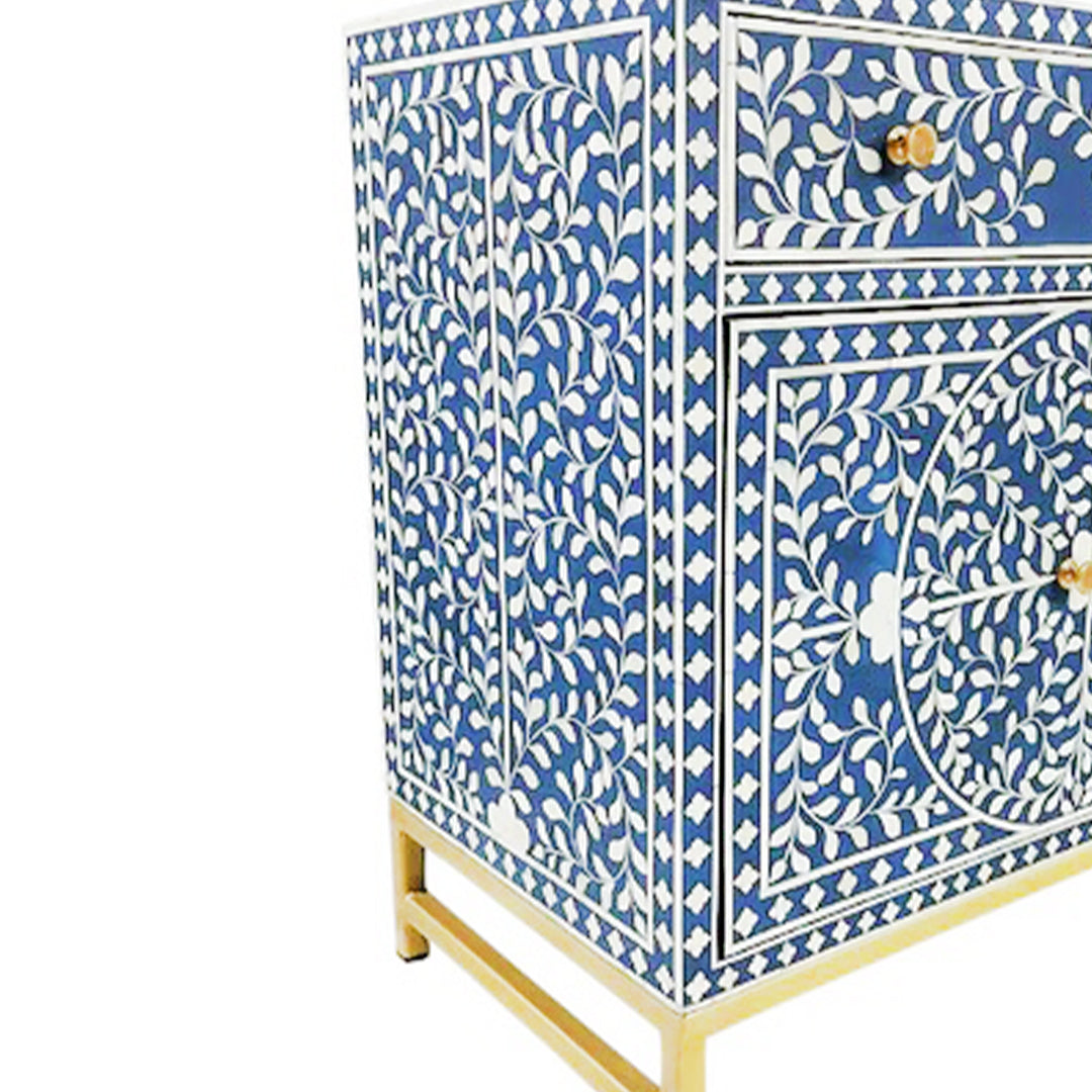 Bone Inlay Chest Of 2 Drawers 4 Doors Buffet / Dresser