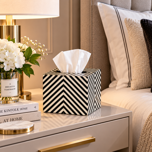 Customized Handmade Bone Inlay Tissue Box Covers Luxury Decor