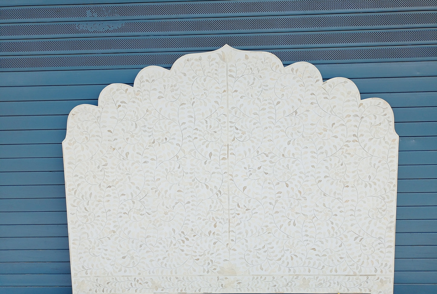 Handmade Customized Bone Inlay Floral Pattern Bed head