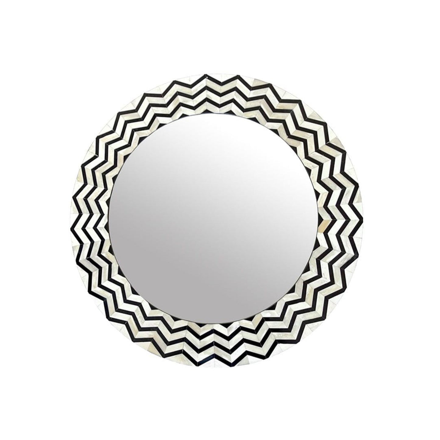 Handmade Customized Bone Inlay Hexagonal Mirror Frame