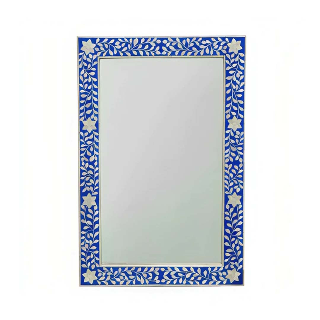 Handmade Customized Bone Inlay Rectangular Mirror Frame