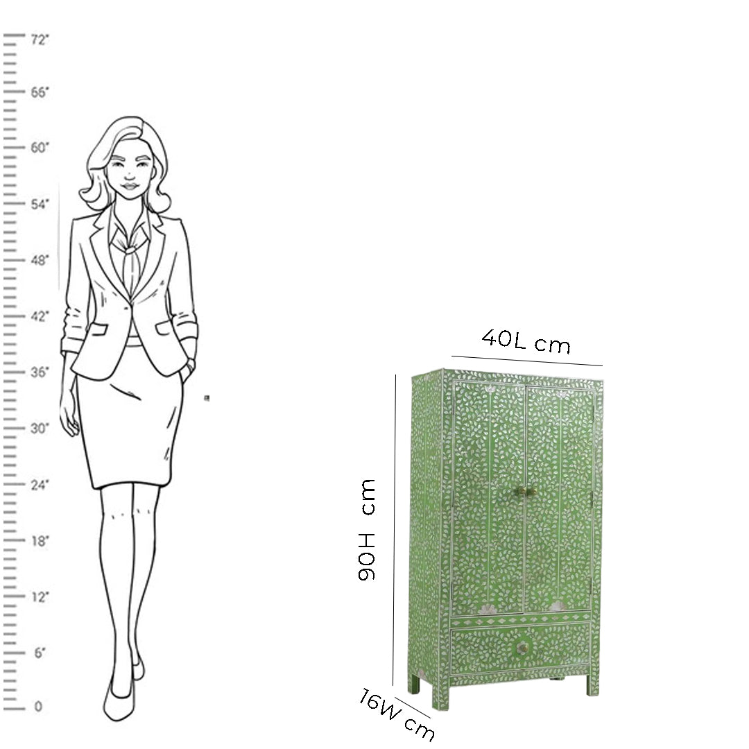 Mother Of Pearl Wardrobe - Floral Pattern