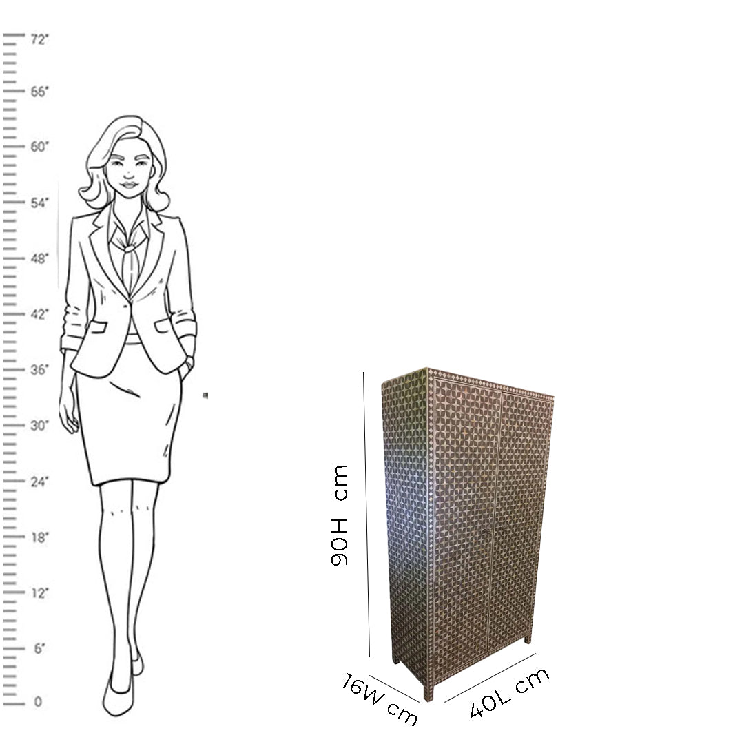 Mother Of Pearl Wardrobe - Star Eye Pattern