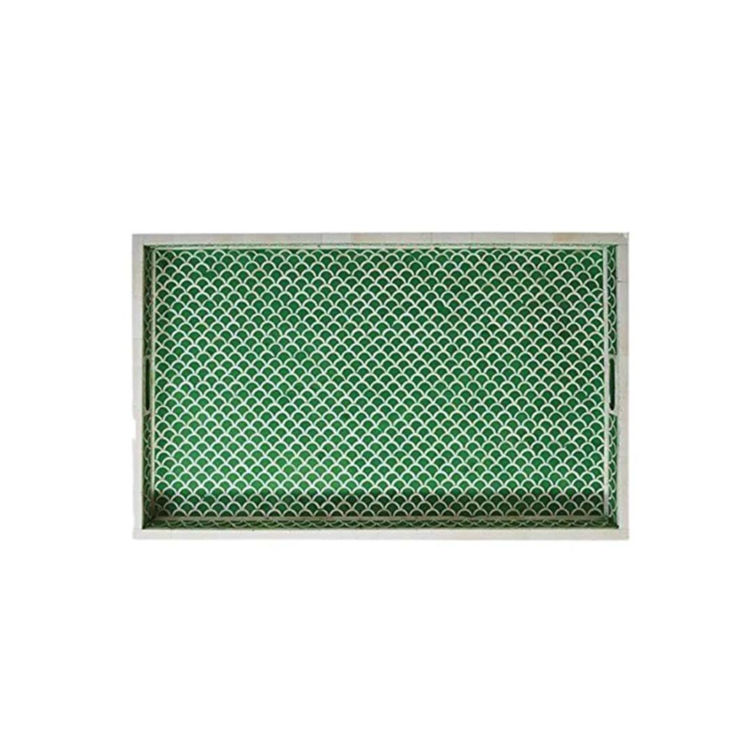 Handmade Customized Bone Inlay Serving Tray
