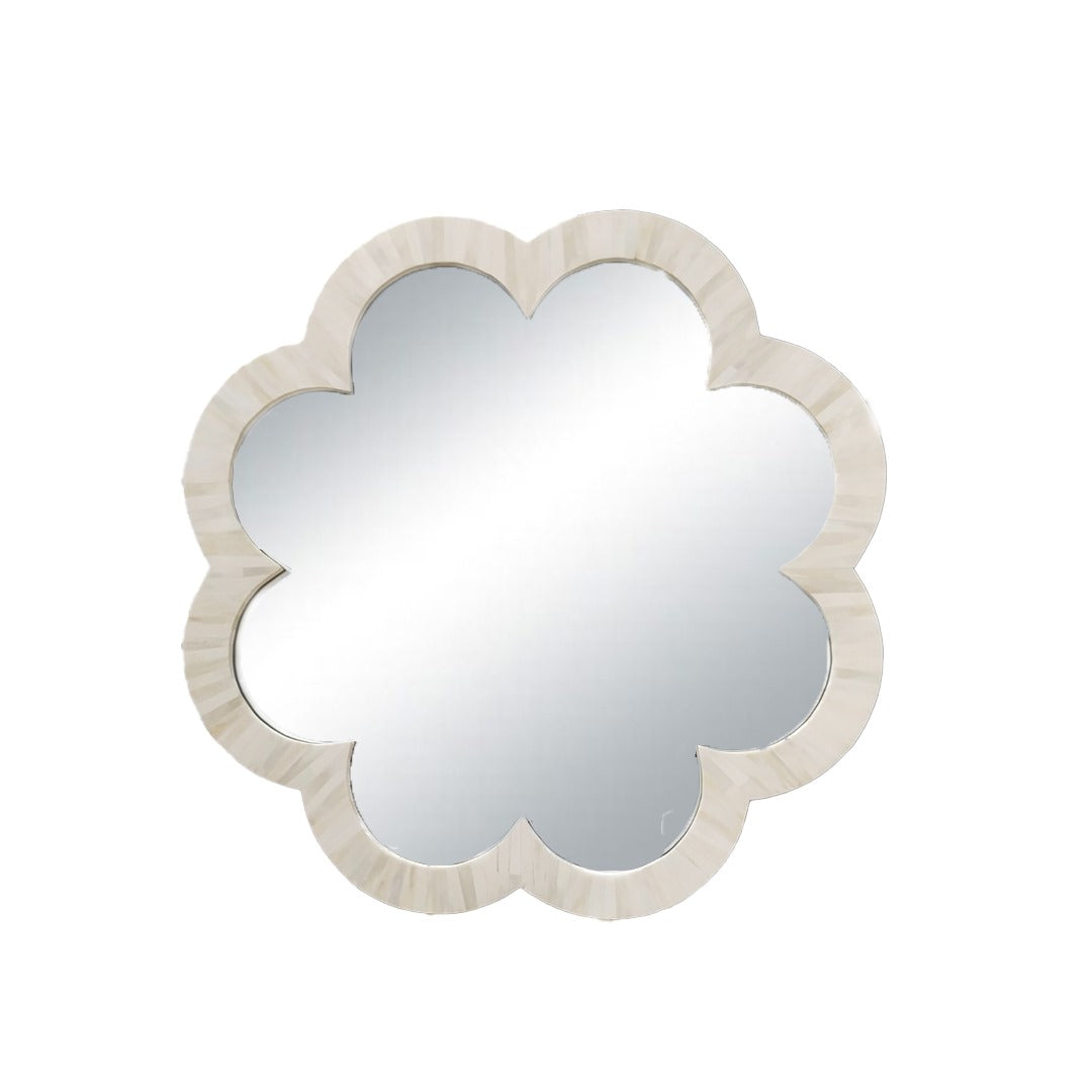 Handmade Bone Inlay Plane Pattern In Floral Design mirror frame with Complimentary Mirror