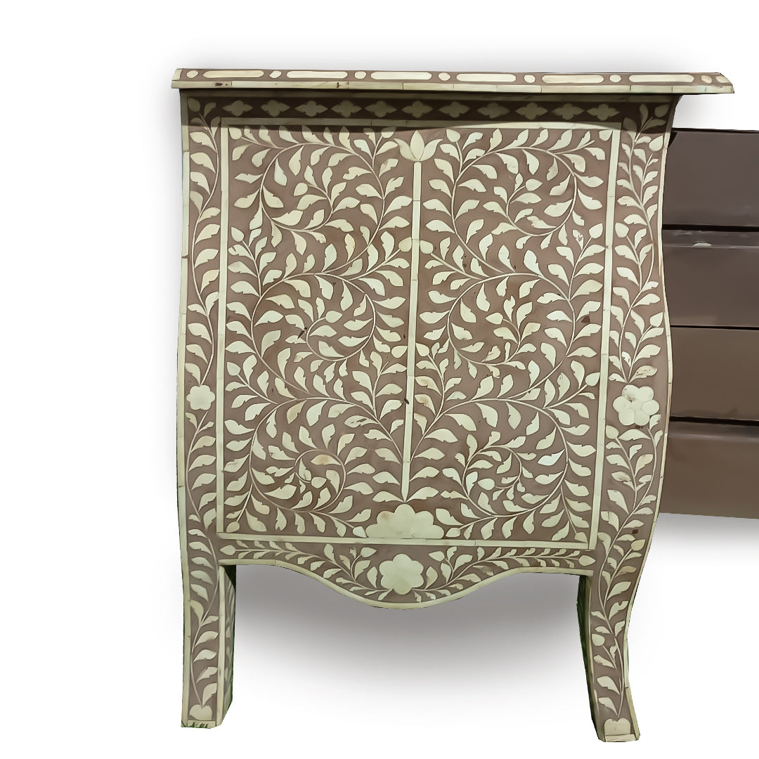 Bone Inlay Chest of 2 Drawers