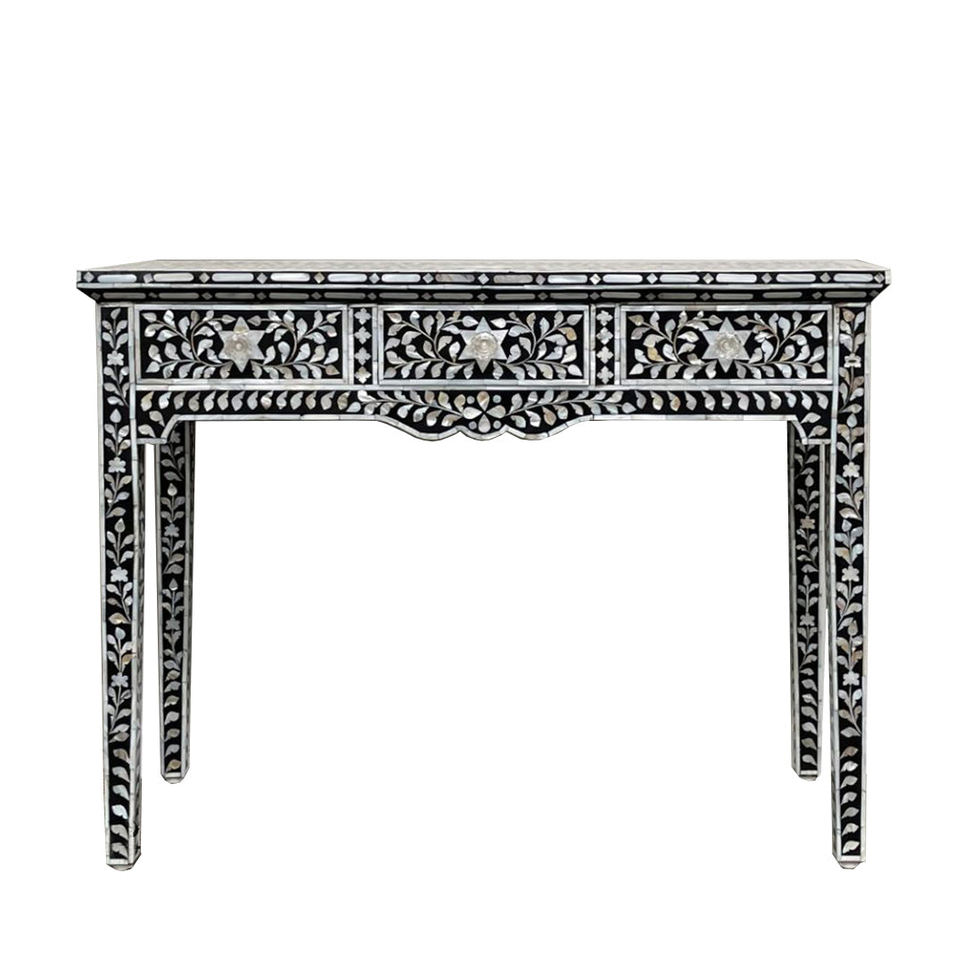 Mother of Pearl Vintage Console Table- Floral