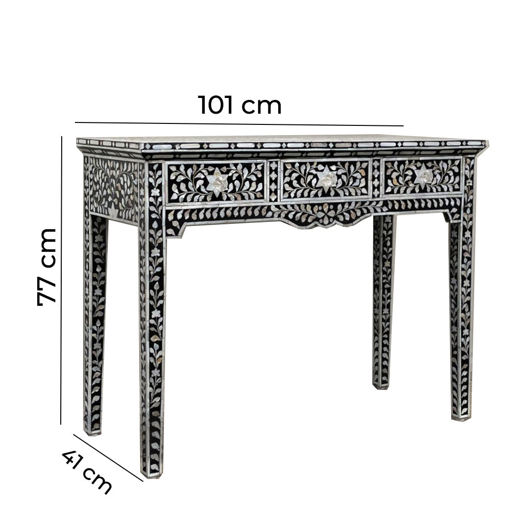 Mother of Pearl Vintage Console Table- Floral