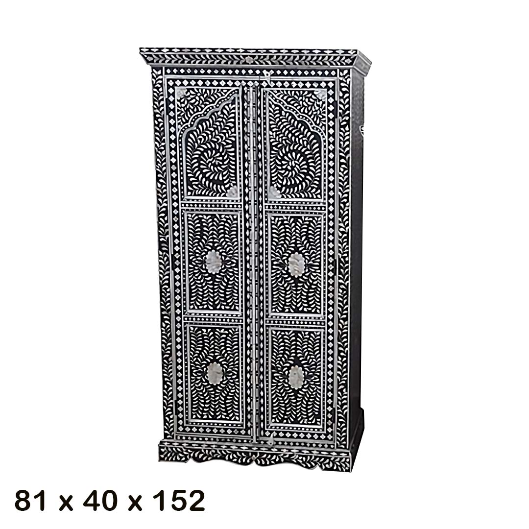 Handmade Bone Inlay Two Door Wardrobe /Armories Best For Home Decor