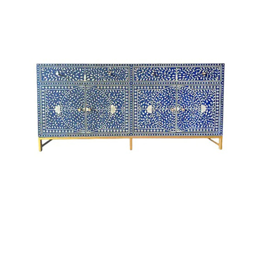 Bone Inlay Chest Of 2 Drawers 4 Doors Buffet / Dresser