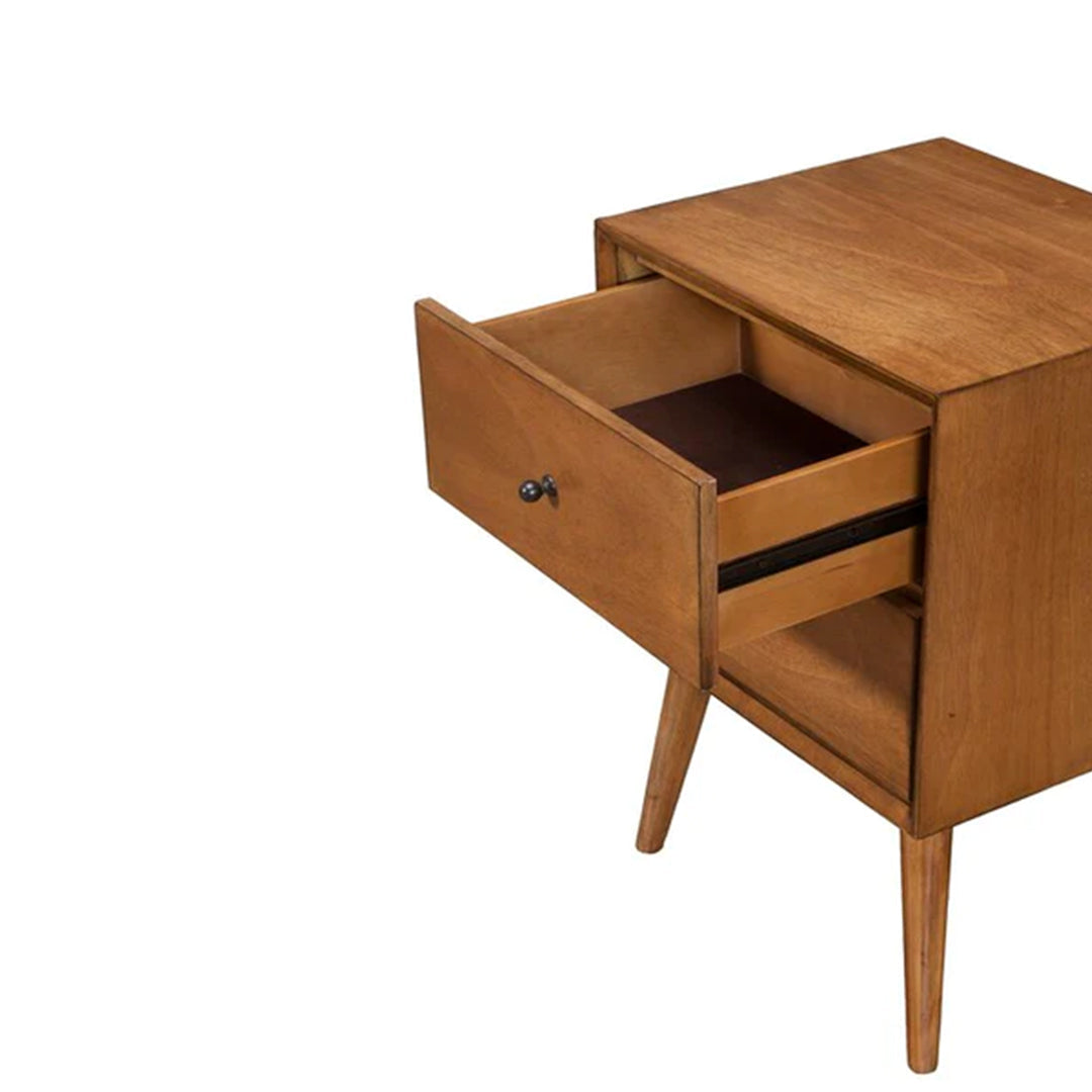 wooden bedside table with 2 drawers , best for home decor , unique bedside