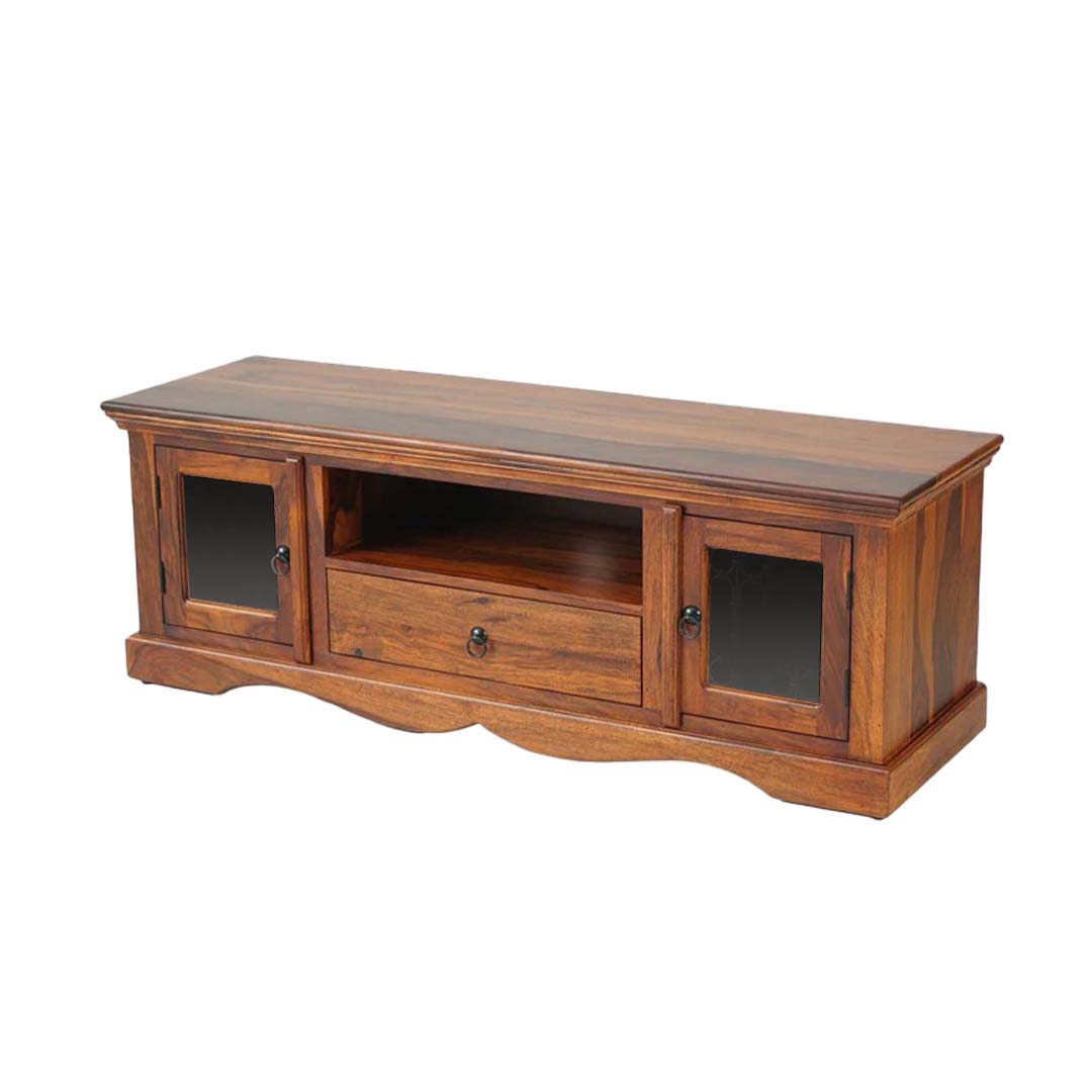 Handmade Wooden Media TV Unit/ 1 Drawers / 2 Doors