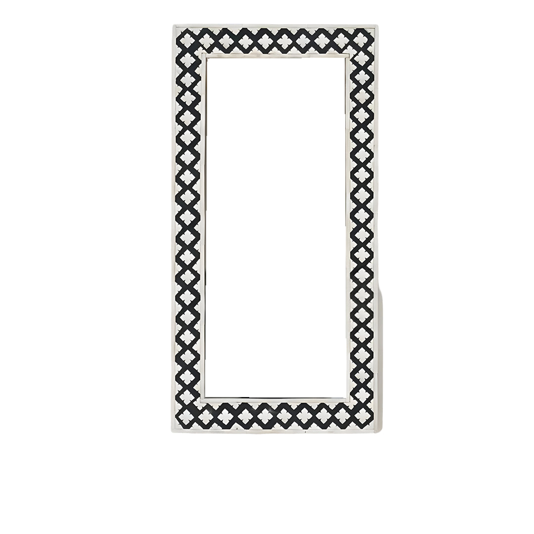 Beautiful Handmade Bone Inlay Mirror Frame Black color