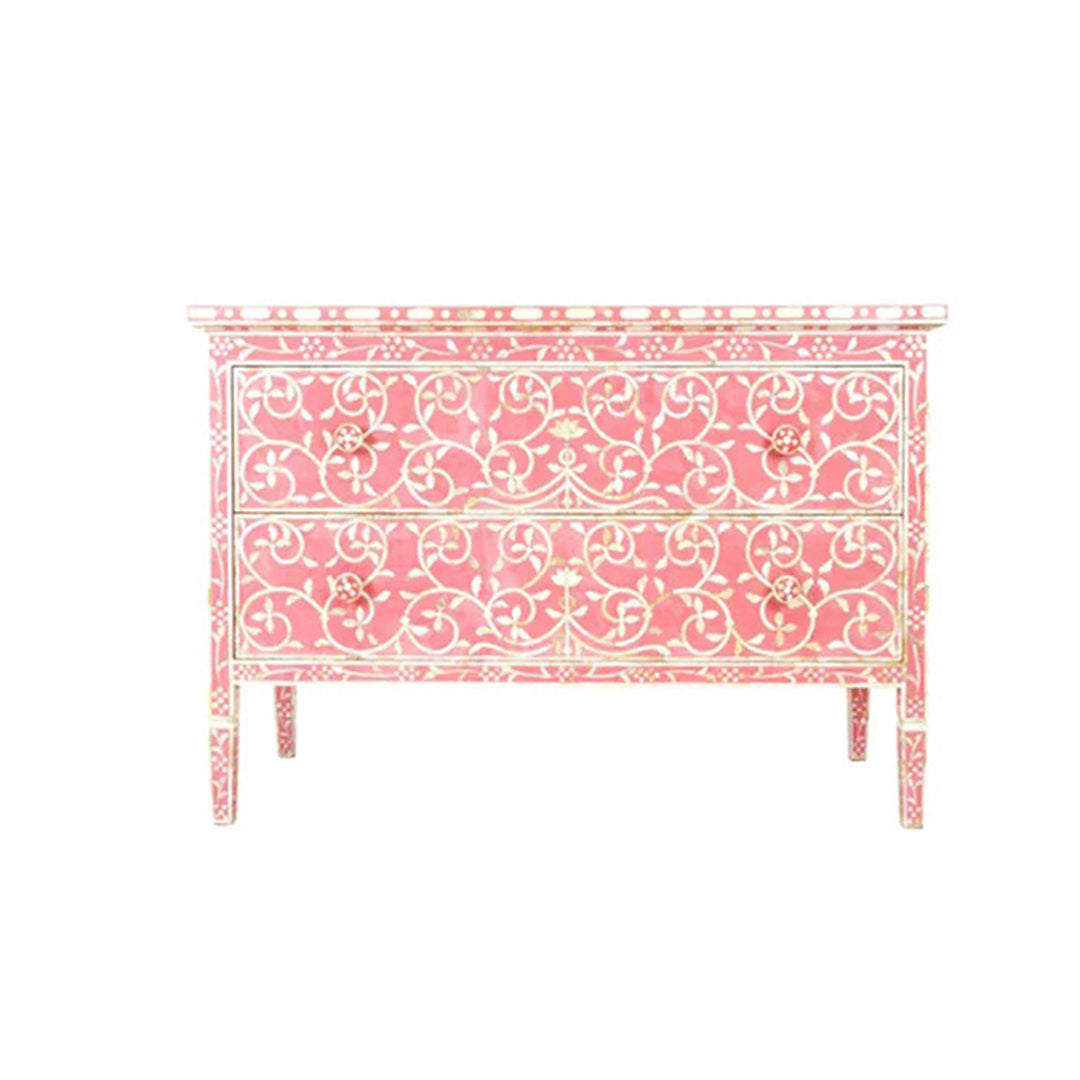 Mother Of Pearl Inlay Chest of 2 Drawers