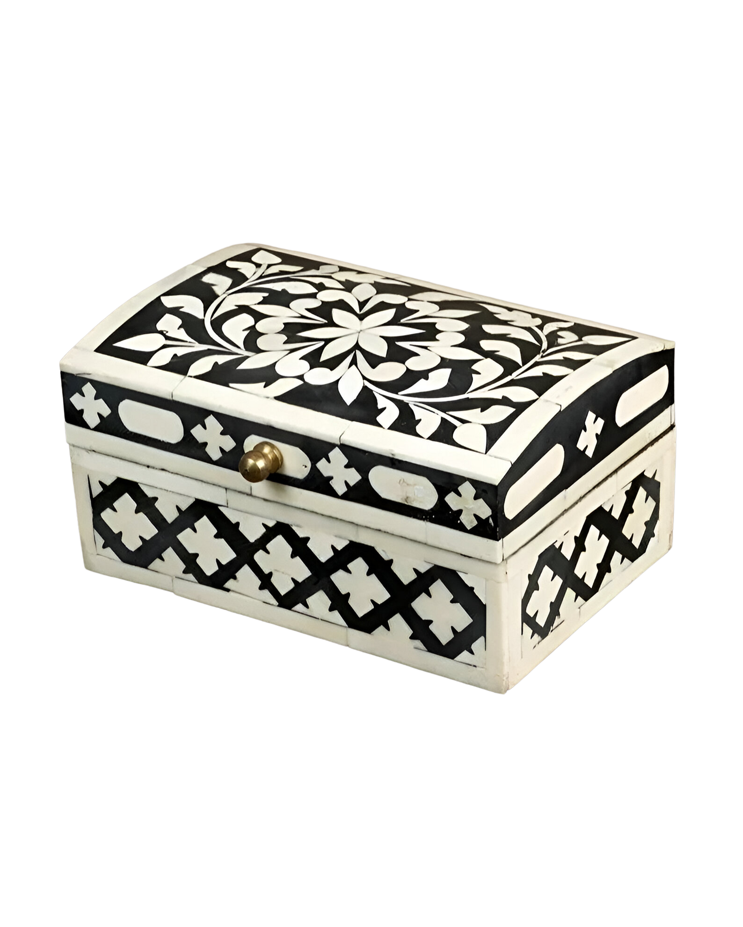 Handmade Customized Bone Inlay Floral Pattern Jewelry Box
