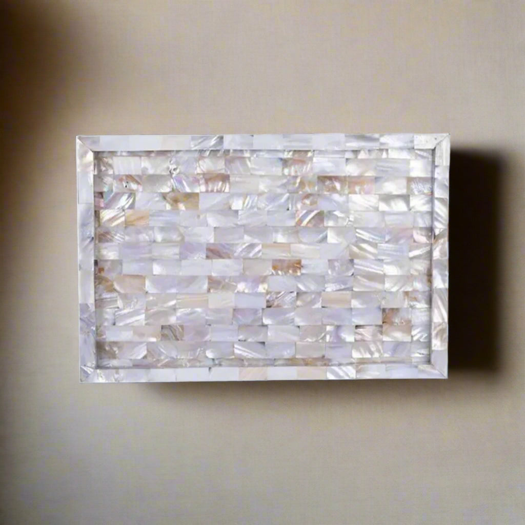 Handmade Customized Mother of Pearl Rectangular Tray
