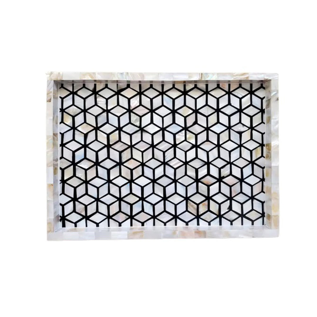Mother of Pearl Tray – Handmade Rectangular Serving Tray for Home & Gifts