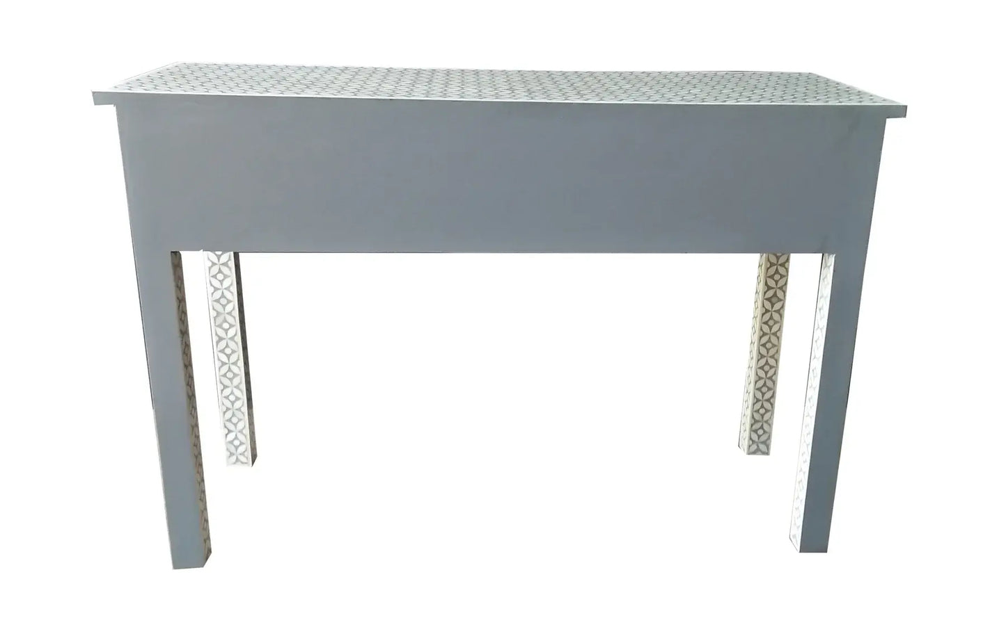 Handmade Grey Mother of Pearl Star Eye pattern Antique Handmade Vintage console table for living room