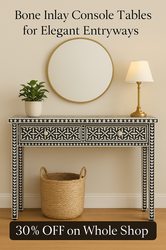🏡 Entryway Console Table Ideas: Bone Inlay & Mother-of-Pearl Designs