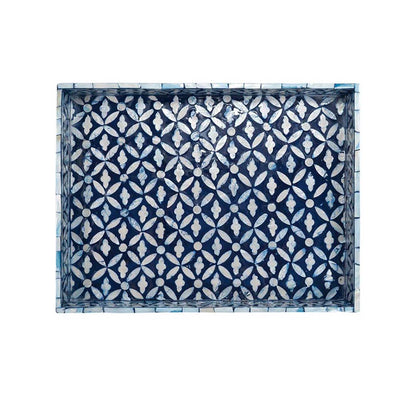 Handmade Mother of pearl inlay Rectangle Serving Tray