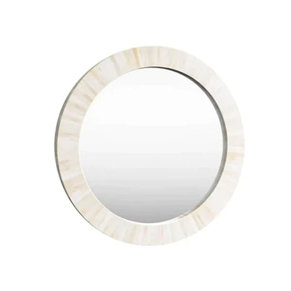 Handmade Customized Bone Inlay Round Mirror Frame
