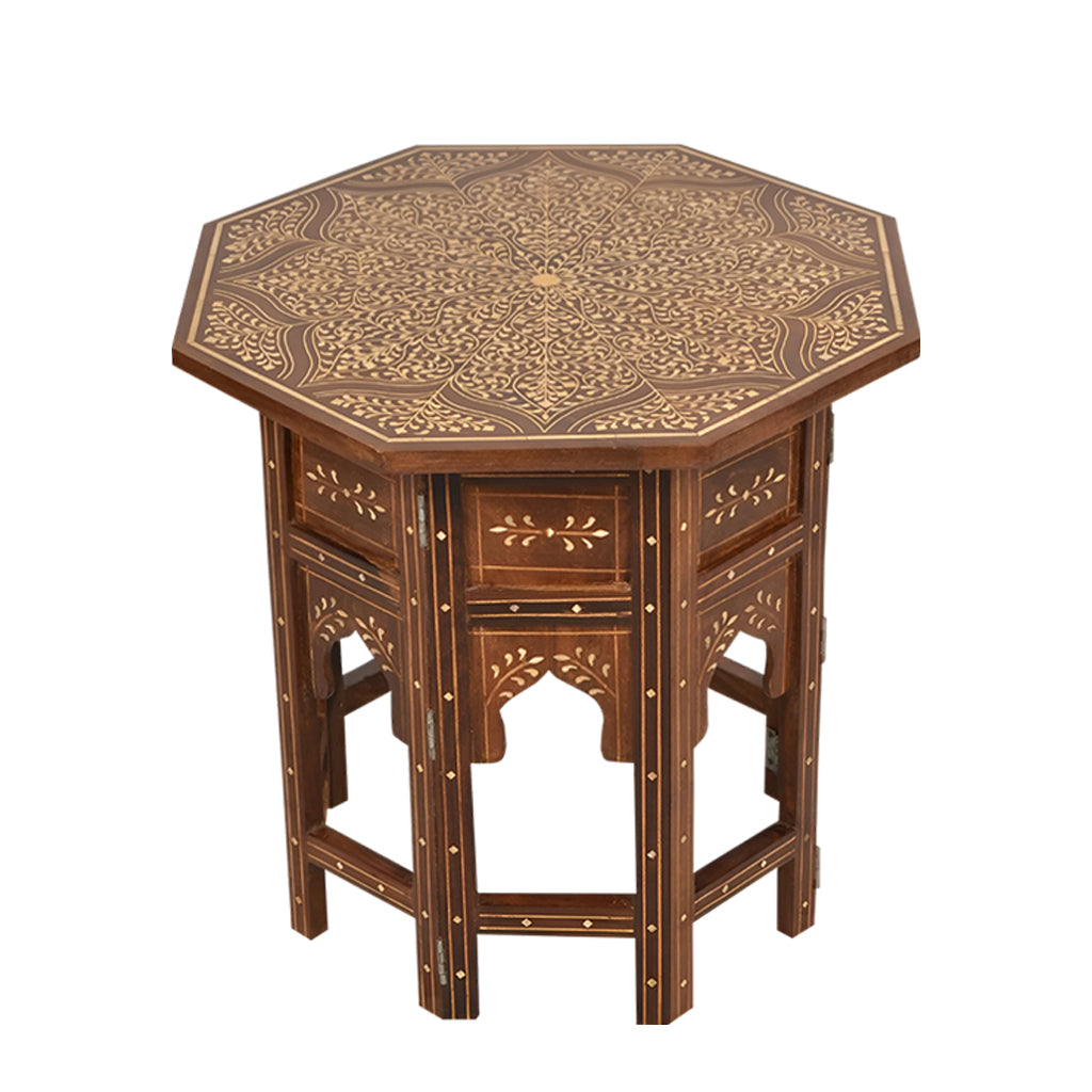 handmade Teak Wood Bone Pattern Stool