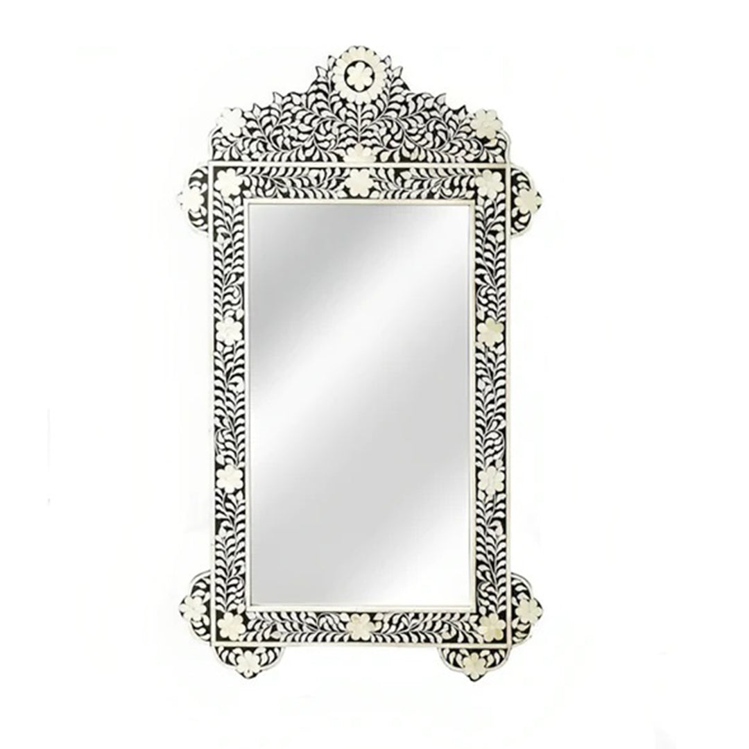 Handmade Bone Inlay Rectangular Mirror Frame for Bedroom Décor