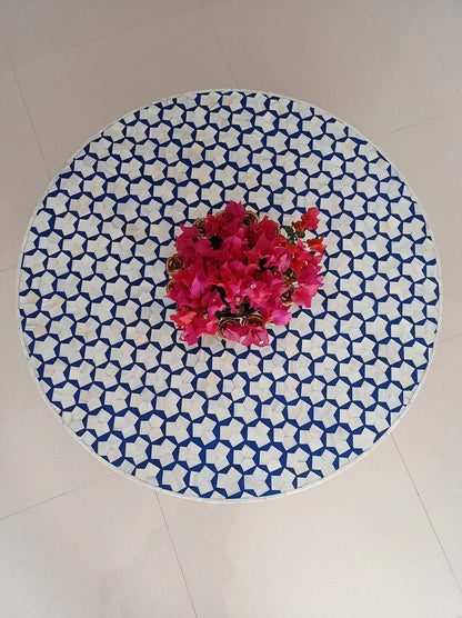 Handmade Customized Mother of Pearl Round Coffee table