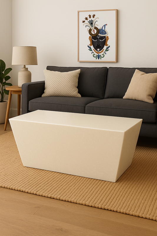 Minimalist Seated Lady – Marble Inlay Wall Art by Bone Inlay Arts