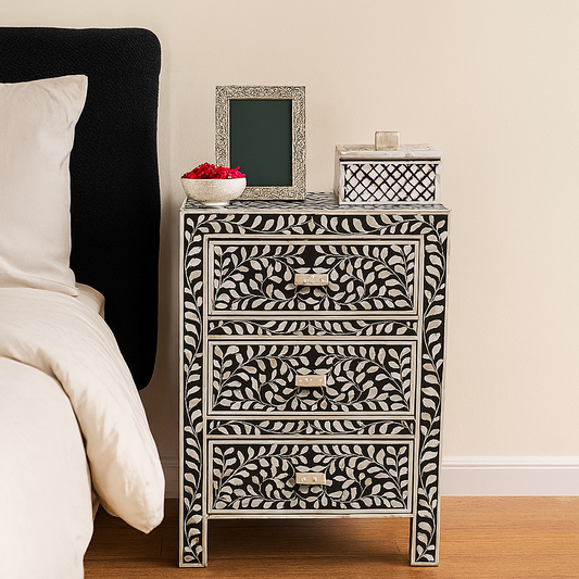 Handmade Customized Mother of Pearl Bedside Table
