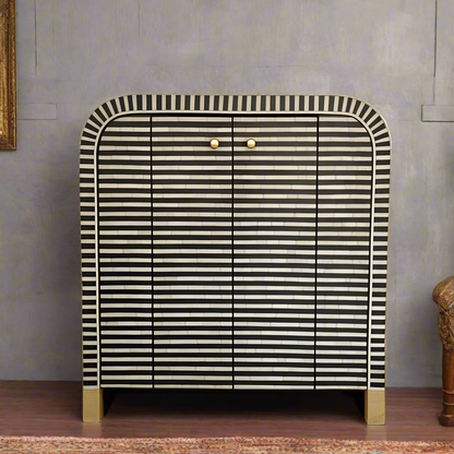 Handmade Bone Inlay Customized Waterfall Console Table