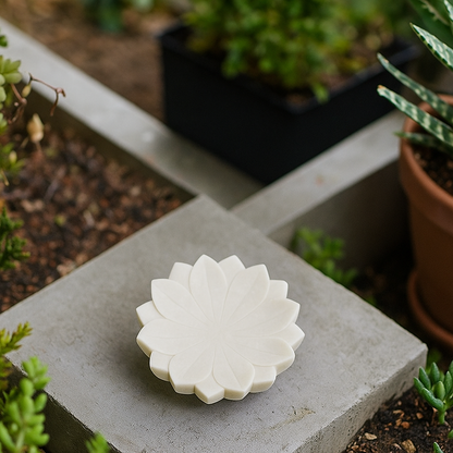 Lotus Marble Urli Bowl – Handcrafted Catchall for Jewelry, Keys & Decor