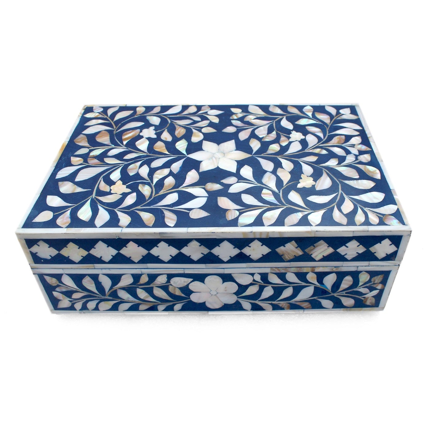 Customized Handmade Mother Of Pearl Inlay  Floral Pattern Jewelry Box