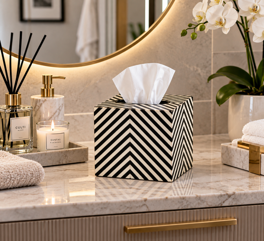 Customized Handmade Bone Inlay Tissue Box Covers  Luxury Decor