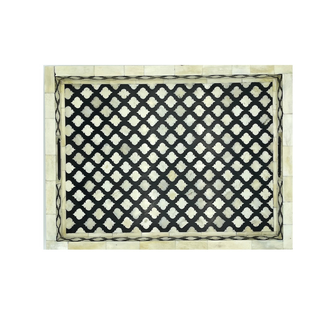 Handmade Customized Bone Inlay  Serving Tray