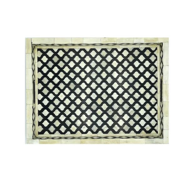 Handmade Customized Bone Inlay  Serving Tray