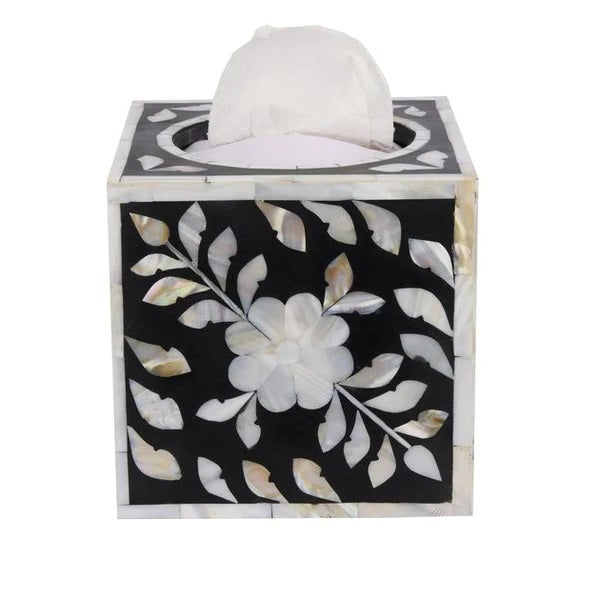 Handmade Customized Mother of Pearl Square Shape Tissue Box