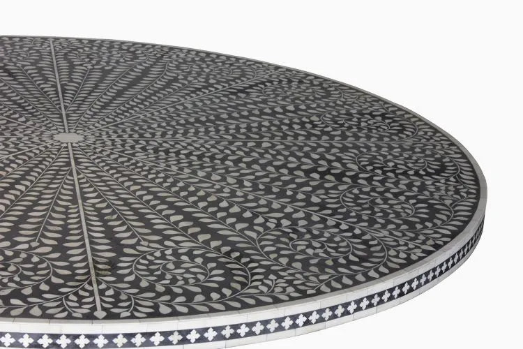 Handmade Customized  Bone Inlay Round Dinning Table