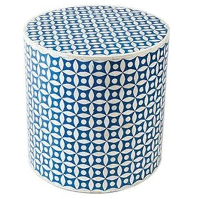 Bone inlay round vintage antique personalized stool for home office