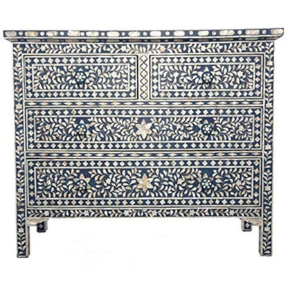 Mother Of Pearl Inlay Chest Of 4 Drawes
