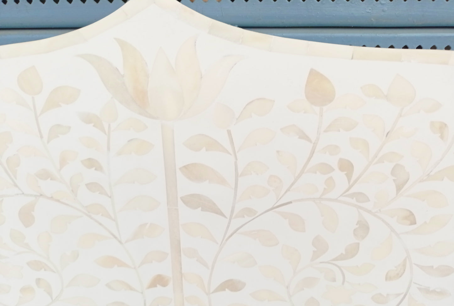 Handmade Customized Bone Inlay Floral Pattern Bed head