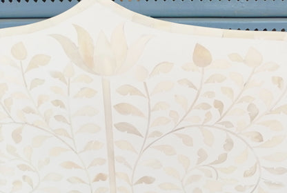 Handmade Customized Bone Inlay Floral Pattern Bed head
