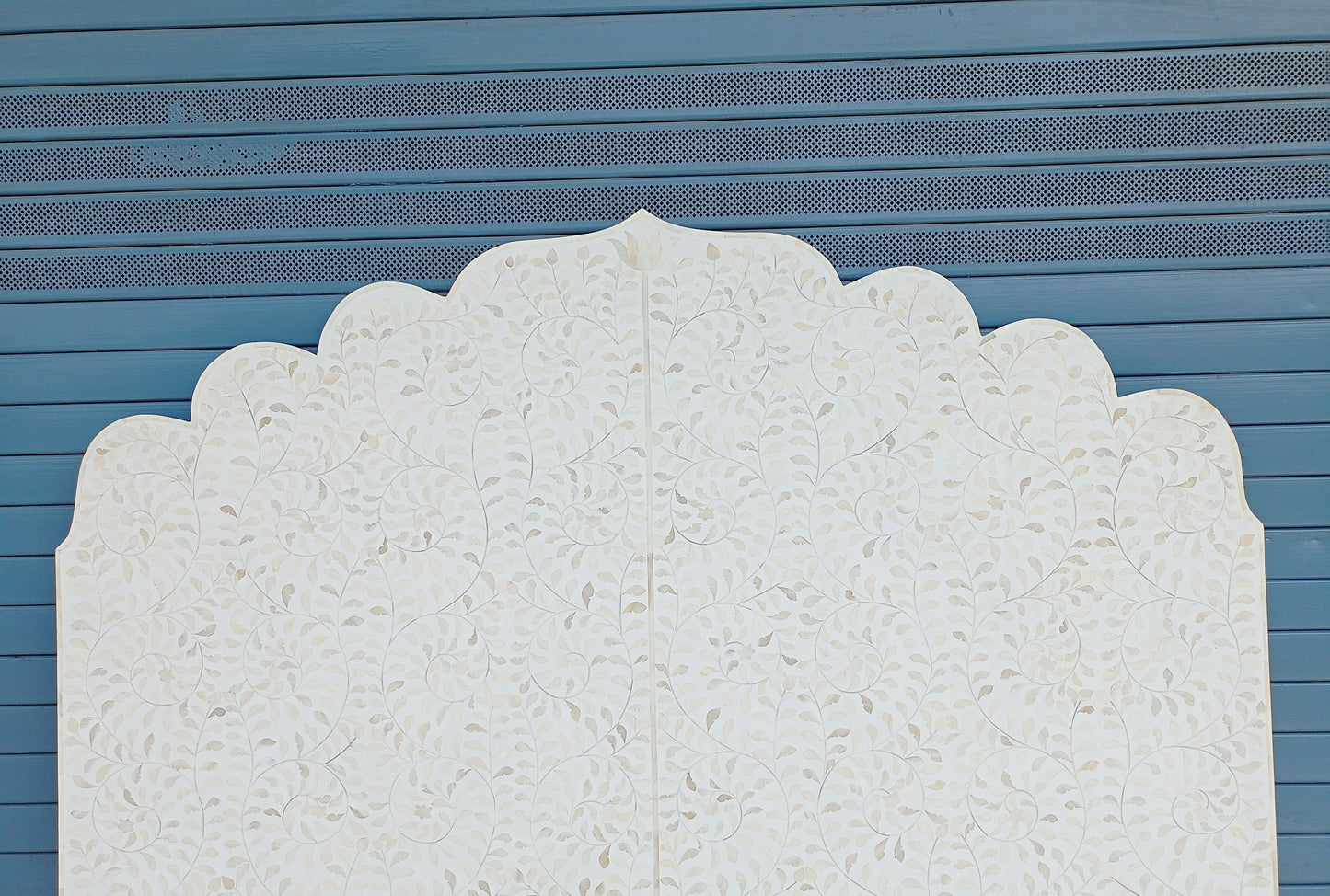 Handmade Customized Bone Inlay Floral Pattern Bed head
