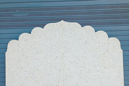 Handmade Customized Bone Inlay Floral Pattern Bed head