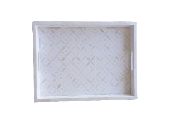 Handmade Customized Bone Inlay Serving Tray Best For Home Decor